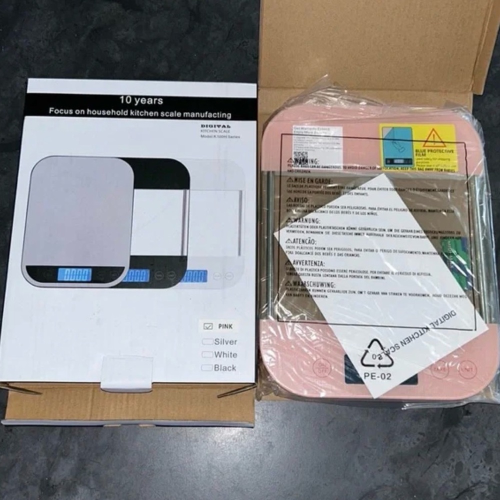 Digital Kitchen Scale 1 pink 1 black